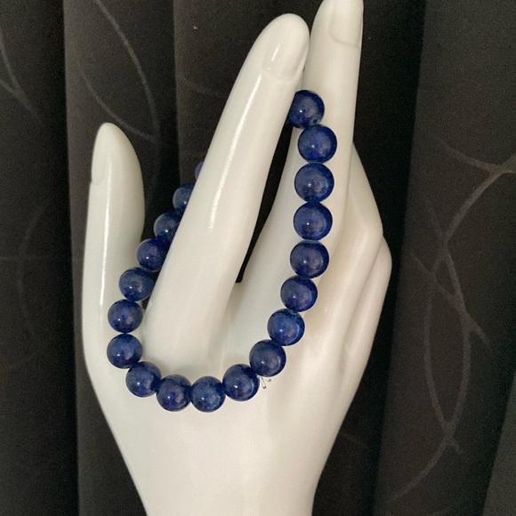 New Bracelet Beaded Stretch Blue Women’s - Picture 3 of 7